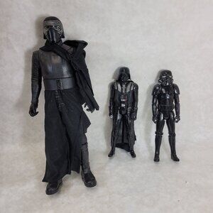 Lot of 3 Star Wars Big Figs 19" Kylo Ren Darth Vader black storm trooper